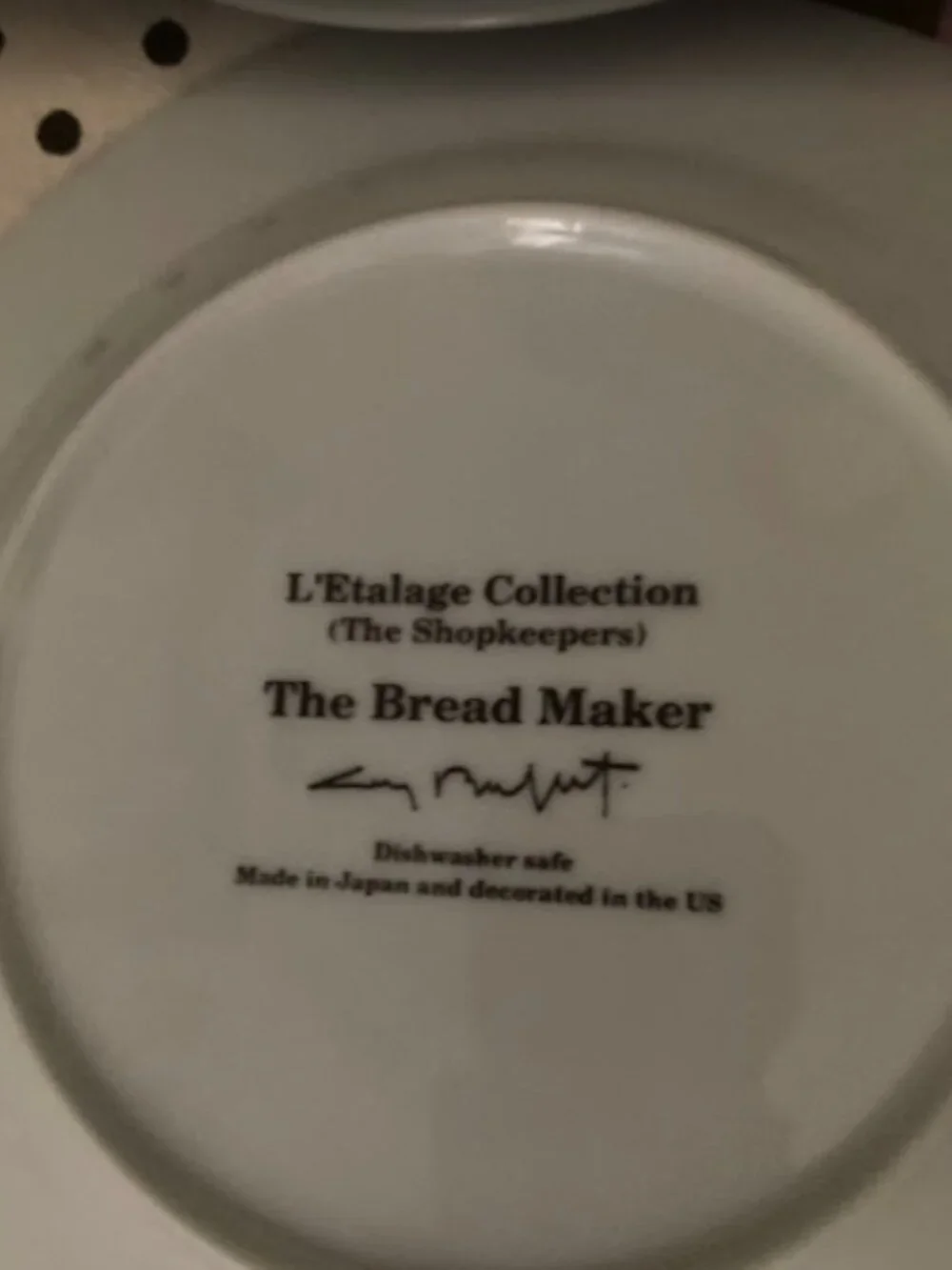 Vintage L'Etalage Guy Buffet Shopkeepers Salad Plates